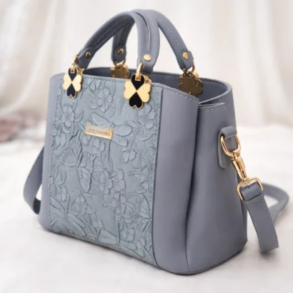 Elegant Embossed Floral Women’s Handbag 1
