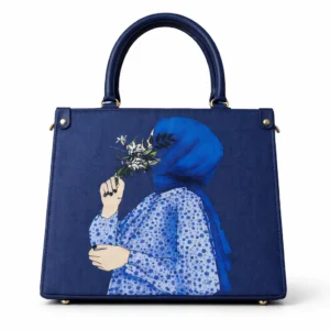 Hijabi Art Premium Tote Bag – Royal Blue Edition