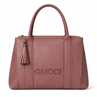 Elegant Dusty Rose Tote Handbag for Women – Premium Tassel Edition