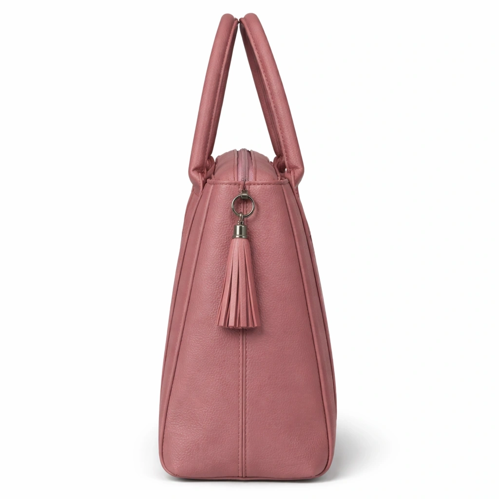 Elegant Dusty Rose Tote Handbag for Women – Premium Tassel Edition