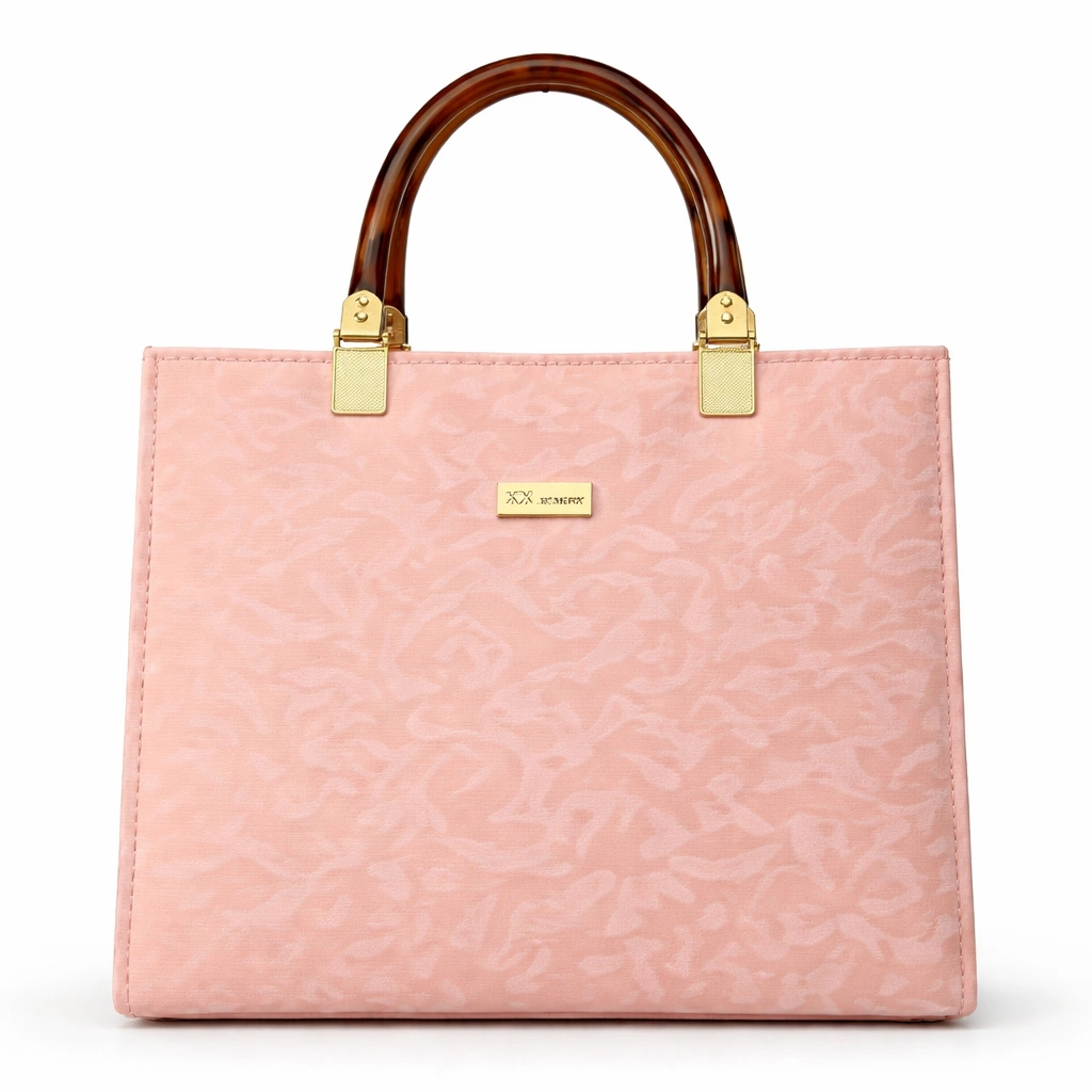 Elegant Textured Women’s Handbag – Blush Pink Edition (1) Elegant Textured Women’s Handbag – Blush Pink Edition