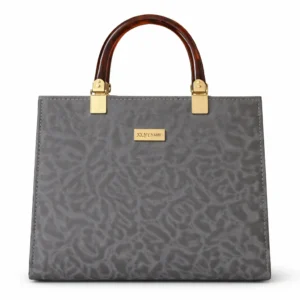 Elegant Textured Women’s Handbag – Grey Edition