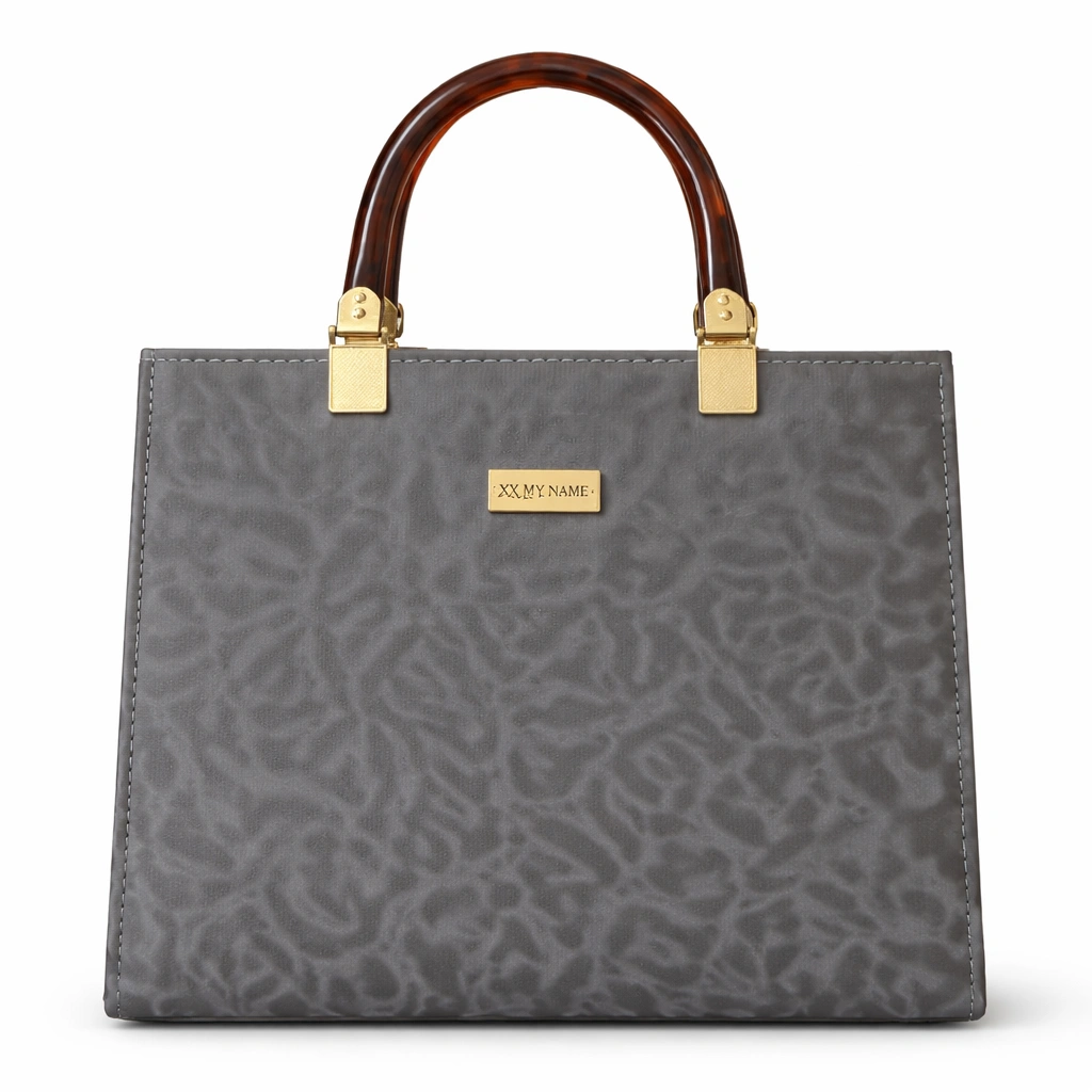 Elegant Textured Women’s Handbag – Grey Edition (1) Elegant Textured Women’s Handbag – Grey Edition