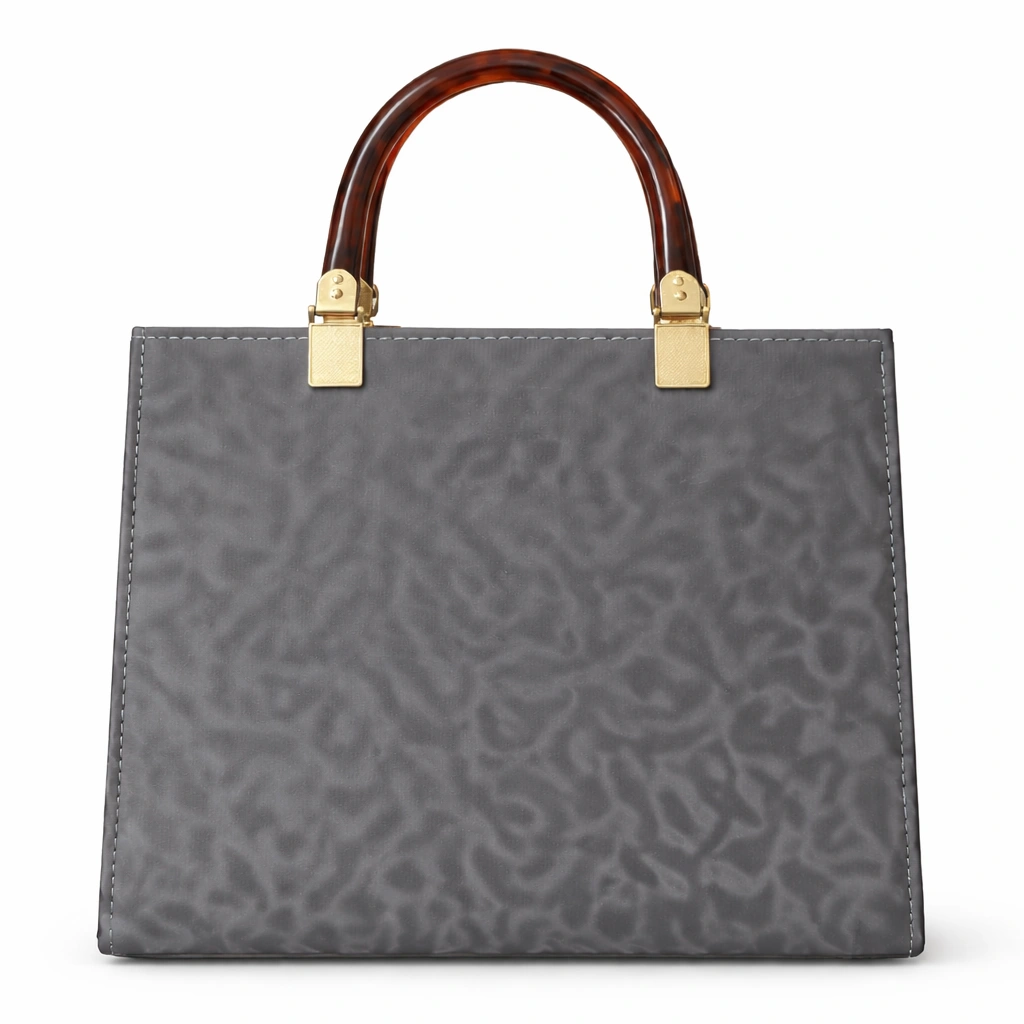 Elegant Textured Women’s Handbag – Grey Edition