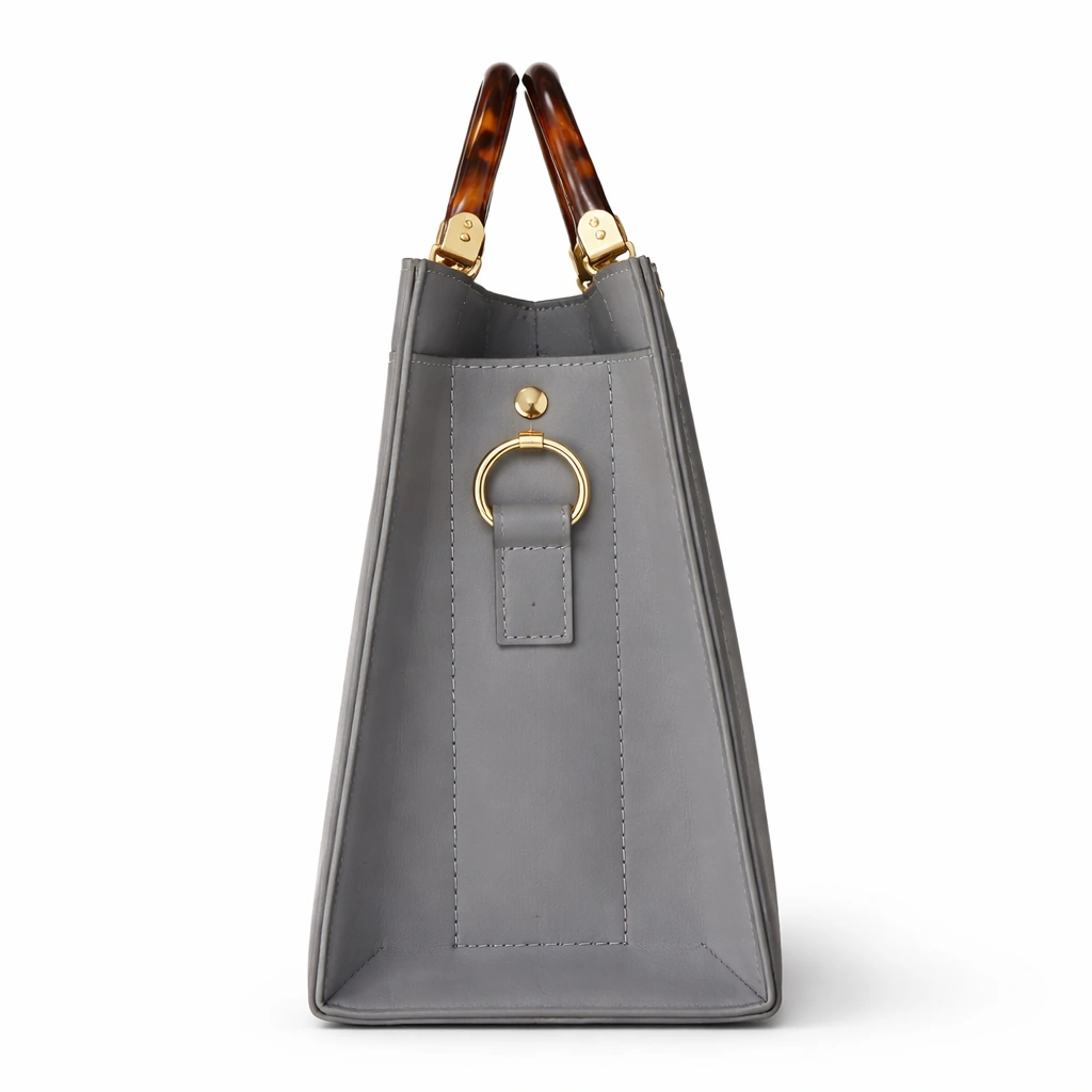 Elegant Textured Women’s Handbag – Grey Edition